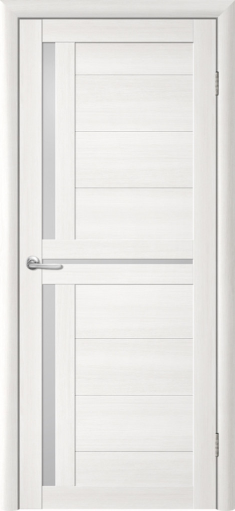 Дверь Межкомнатная дверь Модель Т5 Белая Лиственница (Стекло мателюкс)