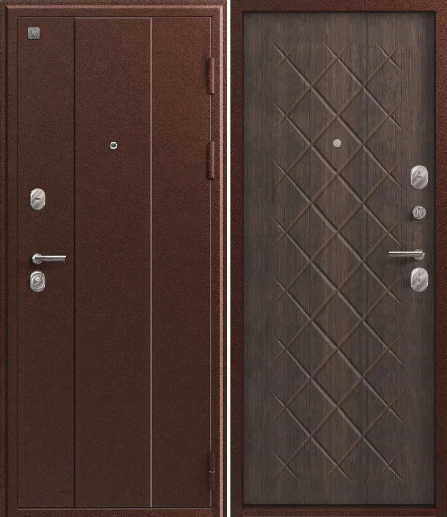 Дверь V-02 Медный антик/Венге